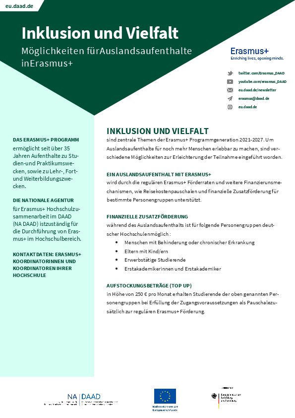 Infosheet Inklusion und Vielfalt