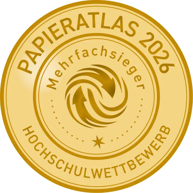 Grafik Medaillensiegel "Papieratlas 2026"